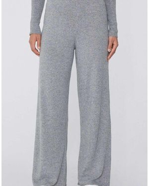 Tezenis Thick Palazzo Trousers With Wool - Grey