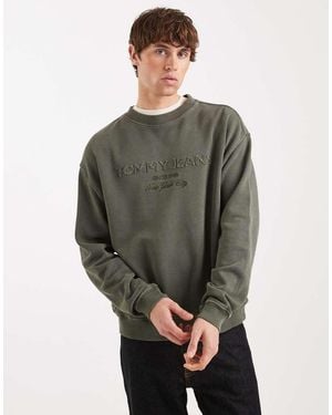 Tommy Hilfiger Lifted Classic Centre Logo Sweatshirt - Grey