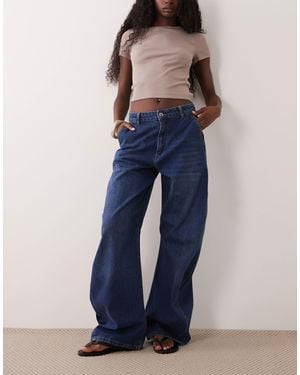 ASOS baggy Bow Leg Jean - Blue