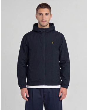 Lyle & Scott Mid Jackets Foundation Zip Through Hooded Jacket - Blue