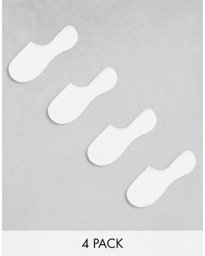 Lindex Pack De 4 Pares De Calcetines Blancos De Corte Bajo Para Zapatillas De Deporte De