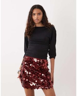 ASOS Mini Rok Met Gemengde Lovertjes - Rood
