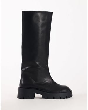 TOPSHOP Lennox Chunky Knee High Boot - Black