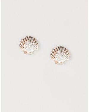Kingsley Ryan – ohrstecker aus sterling mit muscheldesign - Natur