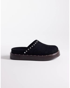 ASOS Marvel Premium Suede Studded Footbed Mules - Blue