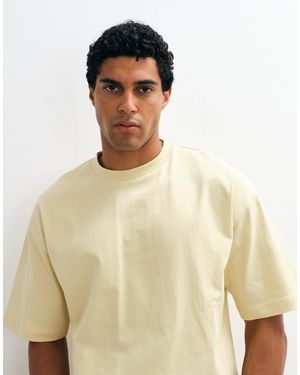 ASOS Heavyweight Boxy Oversized T-Shirt In - Natural