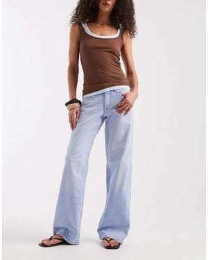 ONLY Judy Low Rise Wide Leg Jeans - Blue