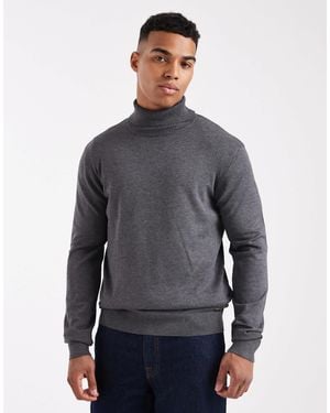 Threadbare Roll Neck Sweater - Blue