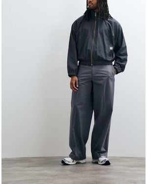 Weekday Tailored Trousers With Front Pleat - Blue