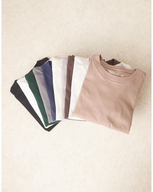 Abercrombie & Fitch 10 Pack Essential T-shirt - Natural