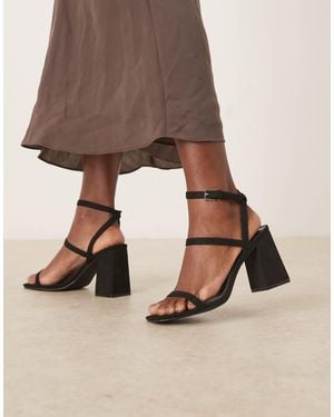 Raid Jeeya Block Heeled Sandals - Brown