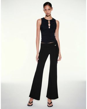 Pull&Bear Hose mit seitlicher applikation - Schwarz