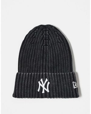 KTZ – ny yankees – zweifarbige grobstrick-mütze - Schwarz