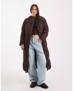 Threadbare Piumino Taglio Lungo Con Cappuccio - Blu
