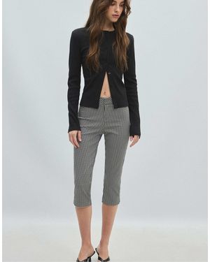 Stradivarius Gilet en maille avec épaulettes - Noir