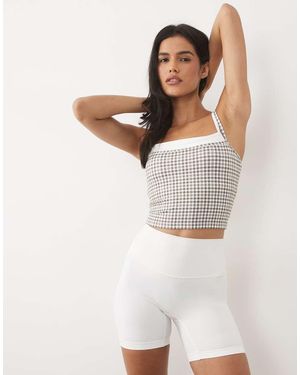 Abercrombie & Fitch Ypb Double Layer Scoop Neck Tank Top - White