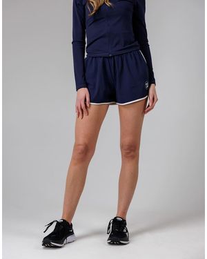 French Connection Lightweight Elasticated Rib Waist Fcuk Shell Shorts - Blue