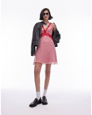 TOPSHOP Vestito Corto Morbido - Rosa