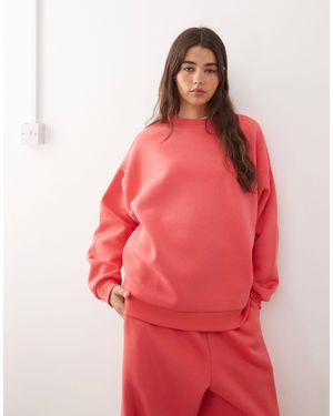 Collusion Heavyweight Boxy Sweat - Red