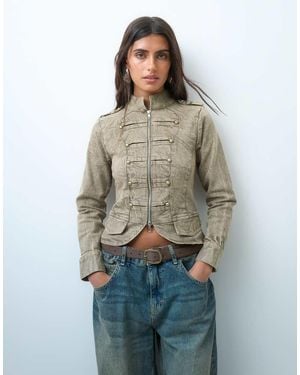 Liquor N Poker Shrunken Drummer Style Jacket - Green