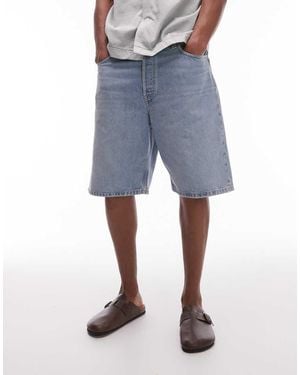 ARKET Mid Waist Regular Fit Denim Shorts - Grey