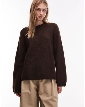 ARKET – locker geschnittener pullover aus superweichem alpaka-wollmix - Braun
