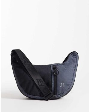 4505 Borsa A Tracolla Da Palestra Grigio Ardesia Con Pratica Tasca - Blu
