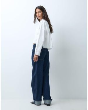 ASOS Cropped Shirt - Blue