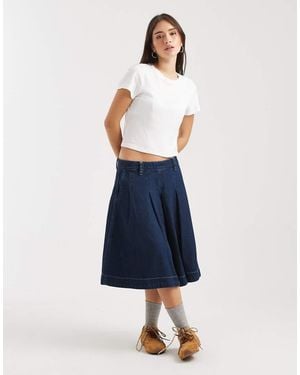 Vans Authentic Chino Denim Skirt Dark - Blue
