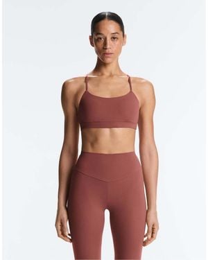 Oysho Comfortlux Light-support Sports Bra With Crossover Straps - Red