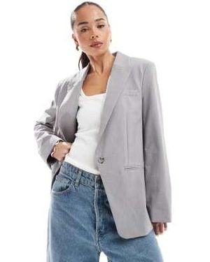 Bershka Mansy Oversized Blazer - Grey