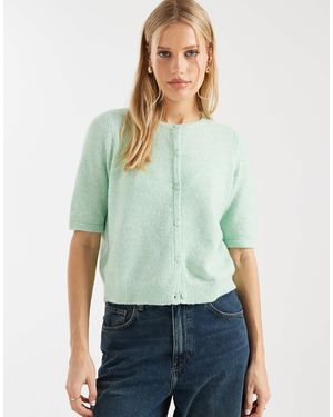 Vero Moda – kurzärmlige strickjacke - Grün