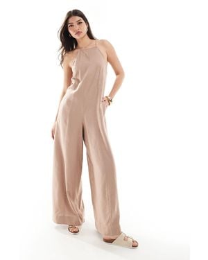 ASOS – leinen-jumpsuit - Natur