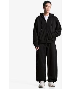 Bershka Balloon Fit Trousers - Black