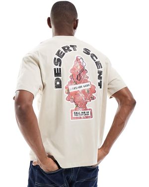 Bershka – everlast – boxer-t-shirt - Natur