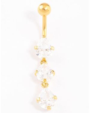 Lovisa – hängendes bauchnabelpiercing aus veretem titan - Weiß