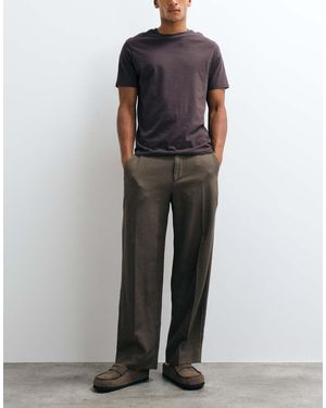 Abercrombie & Fitch Pantalón Sastre Baggy En Oscuro-Marrón