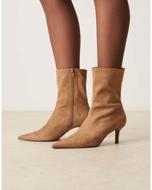 ASOS Botines De Tacón Bajo De Antelina Rosalind De -Neutro