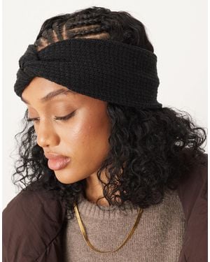 ASOS Textured Knit Headband - Black