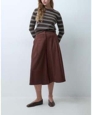 ASOS Tailored High Waist Culotte Trousers - Brown