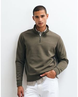Mango Quarter Zip Sweatshirt - Green
