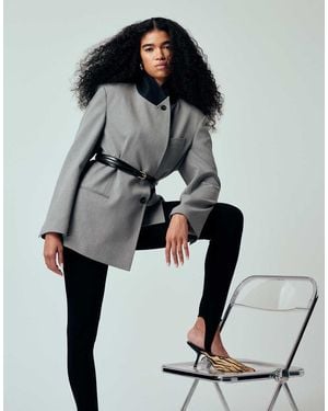 ASOS Cintura Skinny A Doppio Strato Nera - Grigio
