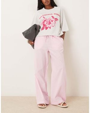 Gina Tricot Cotton Poplin Relaxed Fit Pants - Pink