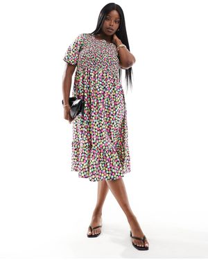 Yours – midikleid mit em muster - Mehrfarbig