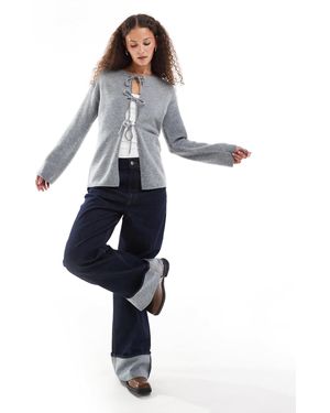 Monki – strickjacke - Grau
