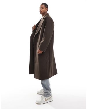 ASOS Oversized Overjas Met Wollook - Wit