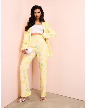 ASOS – elegante anzughose mit blumenmuster, kombiteil - Natur