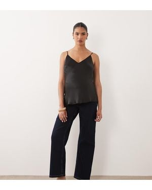Mama.licious Mamalicious Maternity Fuji Over The Bump Wide Leg Jeans - Black