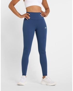 New Balance Nb Sleek High Rise Legging 27" - Blue