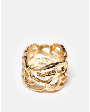 ASOS Bague torsadée effet fondu - Métallisé